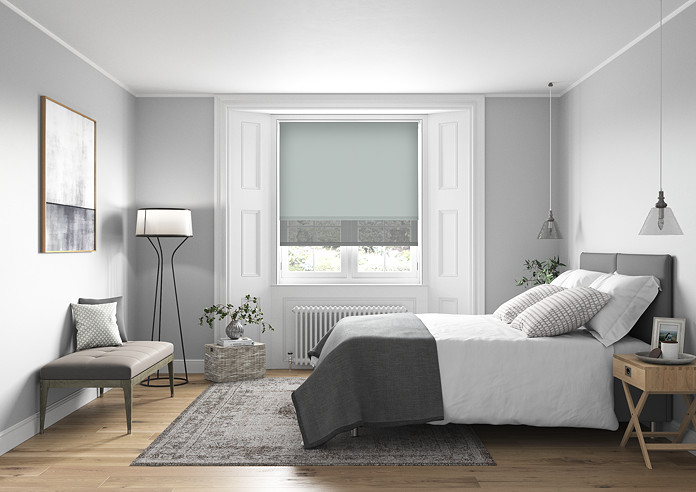 Rimini (Blackout), Grey & Optima Alto - Double Roller Blind - Image 5
